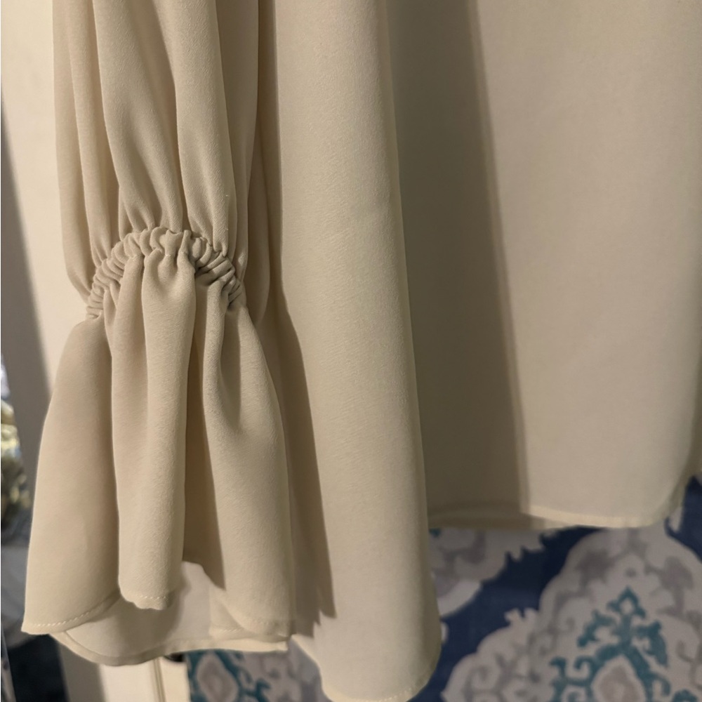 Cream Ruffled Blouse - Picture 4 of 5